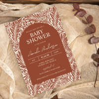 Vintage Terracotta Chá de fraldas de flor selvagem