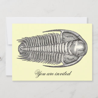 Convite Vintage Trilobite