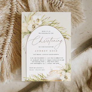 Convite Vintage Tropics Christening Ceremony & Party