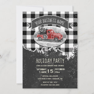 Convite Vintage Truck Rustic Corporate Holiday