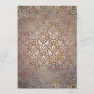 Convite Vintage Tuscan Damask Invacking