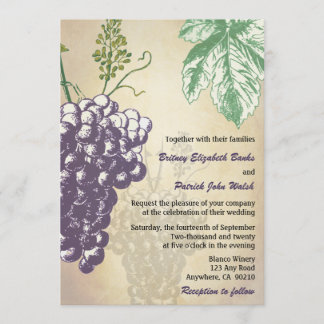 Convite Vintage Tuscan Vineyard Invitations.