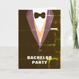 Convite Vintage Tuxedo Bachelor Party