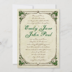 Convite Vintage Twig Ivy Frame Weditation