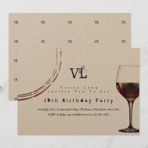 Convite Vintage Typewriter Birthday convida o 30 40º e 50