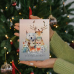 Convite Vintage Vibe Winter Wonderland Christmas Card<br><div class="desc">Esta design está cheia de cor e a alegre víbora de uma terra maravilhosa do inverno: animais selvagens de Natal,  lances bonitos,  com tipografia elegante.</div>