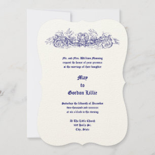 Convite Vintage Victorian Era Fleuron Com Casamento De Dov