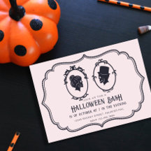 Vintage Victorian Frame Skull Halloween Party