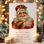 Convite Vintage Victorian Santa Claus Retro Holiday Party<br><div class="desc">Capturar o charme eterno de um Natal clássico com este Vintage Victorian Santa Claus Retro Holiday Party. Apresentando um Papai Noel do velho mundo maravilhosamente ilustrado em detalhes ricos e nostálgicos, esta design é perfeita para hospedar uma tradicional reunião de férias. O convite dá o tom para uma celebração festiva...</div>