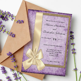 Convite Vintage Violet Rustic Elegance Weding