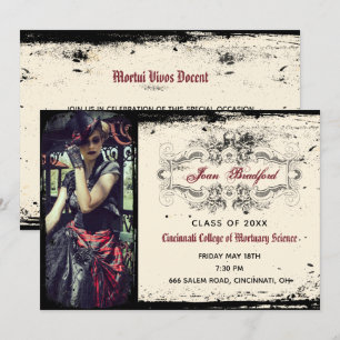 Convite Vintage, Vitoriano, Graduação do Crânio Foto