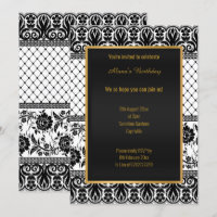 Vintage White BLACK Lace Ocasionalmente
