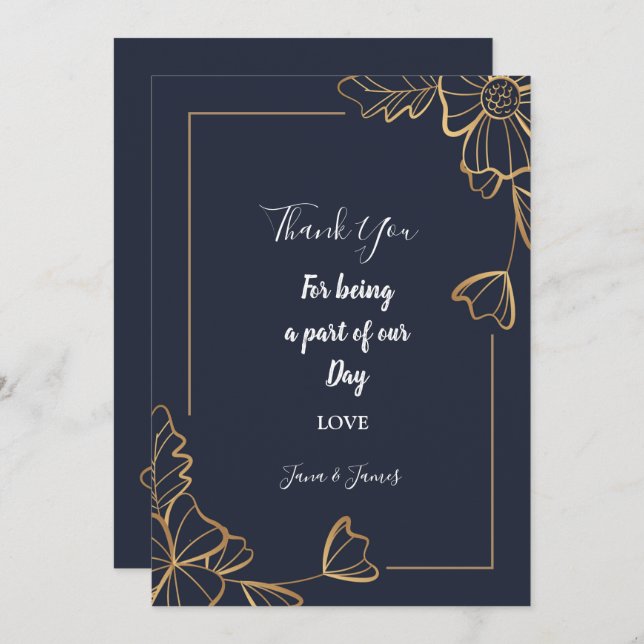 Convite Vintage White Rose obrigado (Frente/Verso)