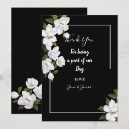Convite Vintage White Rose obrigado