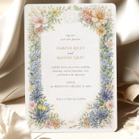 Vintage Wildflower Elegance Invitation