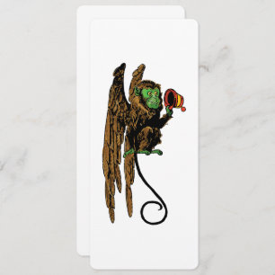 Convite Vintage Wizard of Oz Mau Flying Monkey Invitation