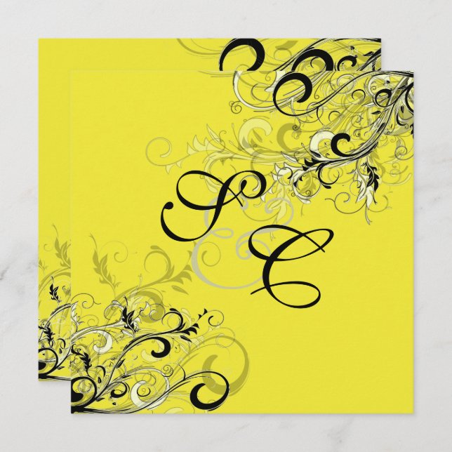 Convite VINTAGEM NEGRA/fundo (Frente/Verso)