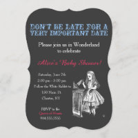 Vintagem personalizada do chá de fraldas Alice no 