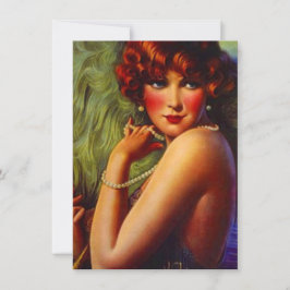 Convite Vinte e poucos anos Pearls Plumes Flapper Invest