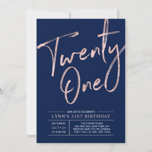 Convite Vinte e um   Festa de Aniversário de 21 anos em Ro
