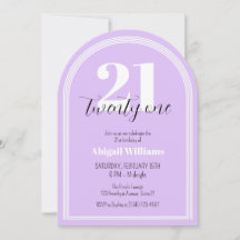 Vinte e Um Preto Roxo Arco Chic Aniversário de 21 