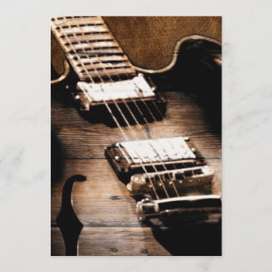 Convite Violão de Música Country Ocidental em Madeira de C