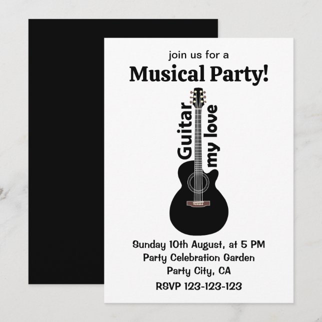 Convite Violão Meu Violão (Frente/Verso)