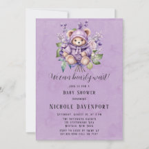 Violet Cute Bear Floral Podemos Esperar