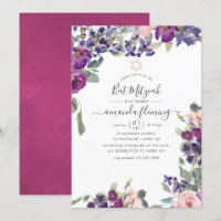 Violet, Plum e Blush Floral Bat Mitzvah