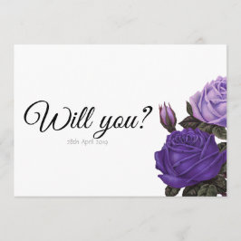 Convite Violet Purple Rosa será minha carta de Bridesmaid