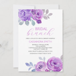 Convite Violet Rose Bridal Brunch Shower 