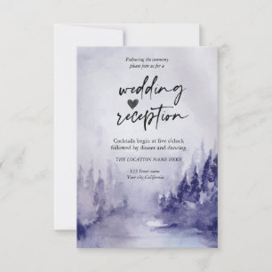 Convite Violet Winter Landscape Snow Reception
