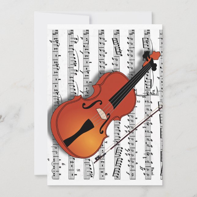 Convite Violin Lover,Junte-Se A Us_Invitation (Frente)