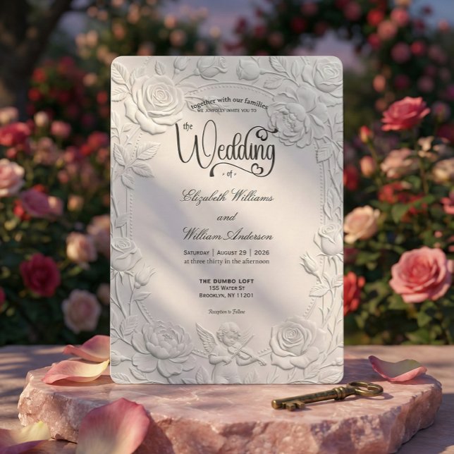 Convite Violinista Cupido da Era Regencial Romântica Casam (Criador carregado)