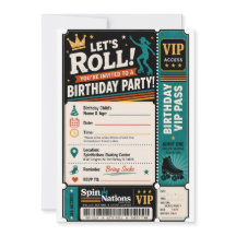 VIP Birthday Invitations for SpinNations