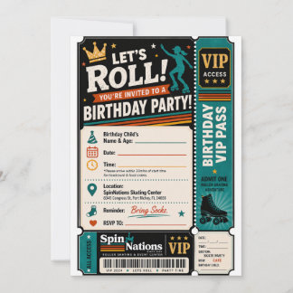 Convite VIP Birthday Invitations for SpinNations