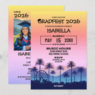 Convite VIP Gradfest 2026 Party Invitation