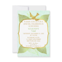 Vip Ouro Verde de Casamento de Aniversário Moderno