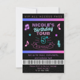 Convite VIP para Festa de Aniversário com Música N