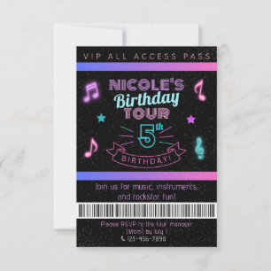Convite VIP para Festa de Aniversário com Música N