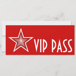 Convite 'VIP PASS' da Estrela Vermelha longo