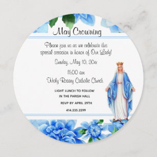 Convite Virgem Católica Mary Pode Atravessar Evento Relig