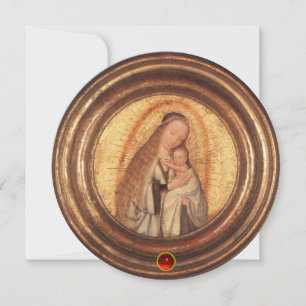 Convite VIRGEM COM Festa de Natal FILHO Ruby Vermelho