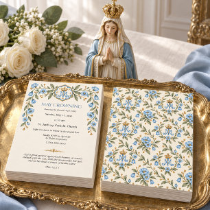 Convite Virgem Maria Bênção Maria Coroação Católica