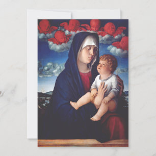 Convite Virgem Maria e Menino Arte Religiosa Clássica