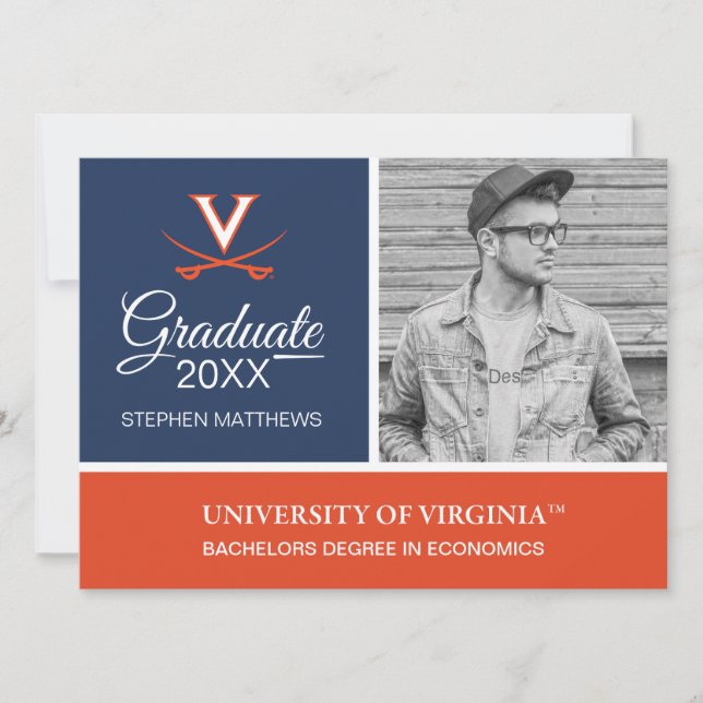 Convite Virginia Cavaliers | Graduação (Frente)