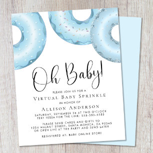 Convite Virtual Baby Sprinkle do Rosquinha Azul de