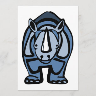 Convite Vírus azul do rinoceronte