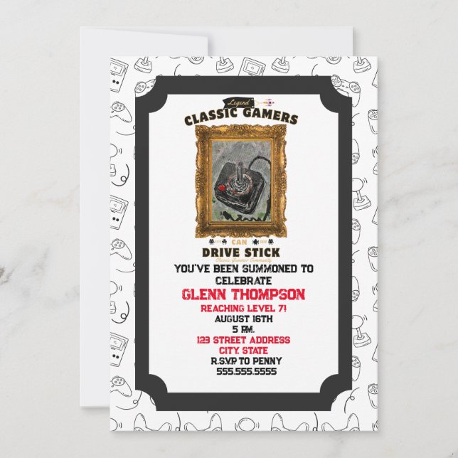 Convite Visão Groovy dos Jogadores Clássicos (Frente)