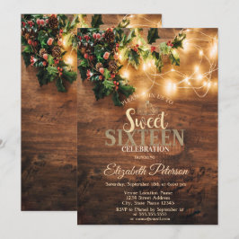 Convite Visco de Carvalho, Luzes de Corda, Festa Sweet 16 